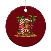 Funny Tung Tung Sahur Christmas In July Ceramic Ornament Beach Party Vacation