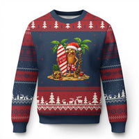 Funny Tung Tung Sahur Christmas In July Ugly Christmas Sweater Beach Party Vacation