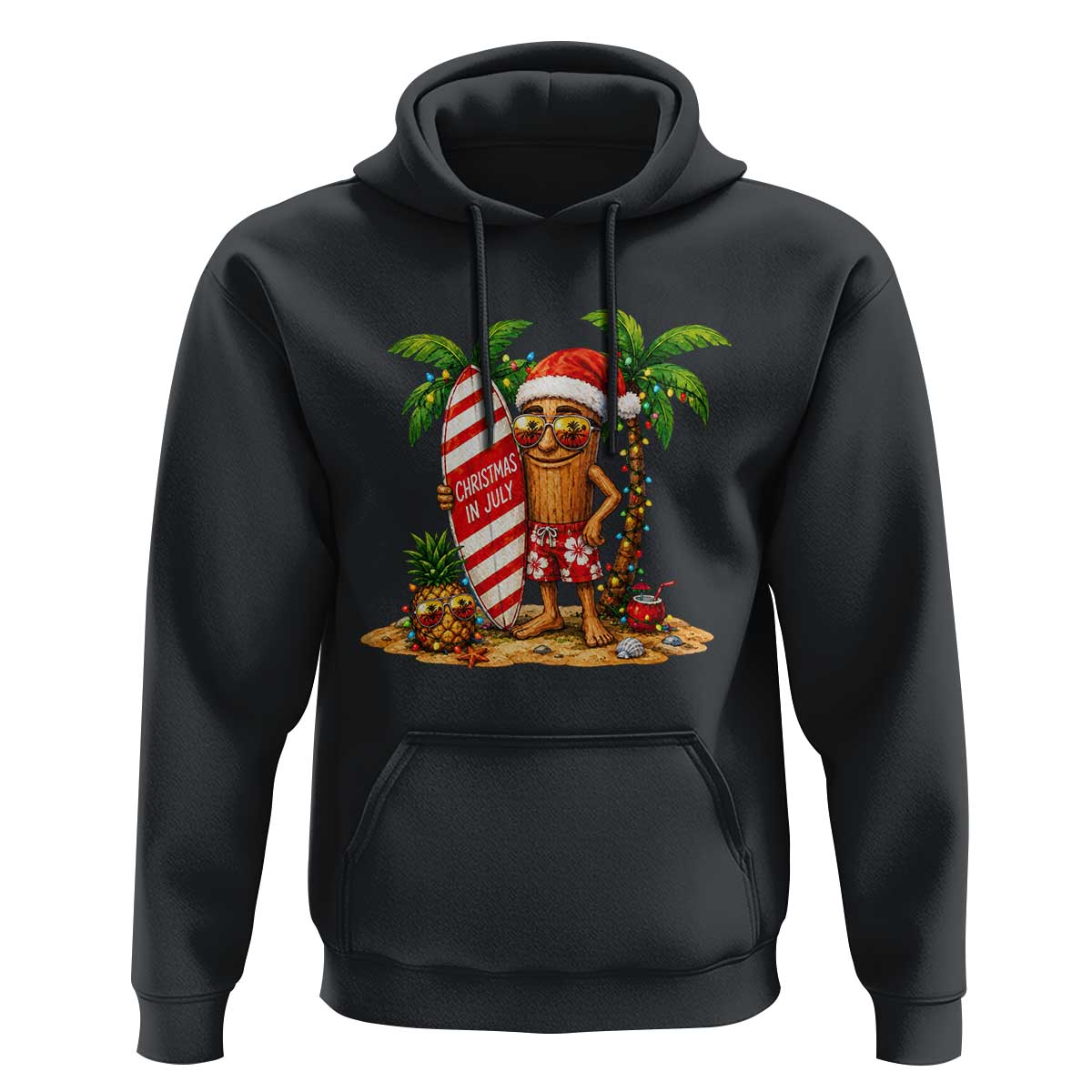 Funny Tung Tung Sahur Christmas In July Hoodie Beach Party Vacation