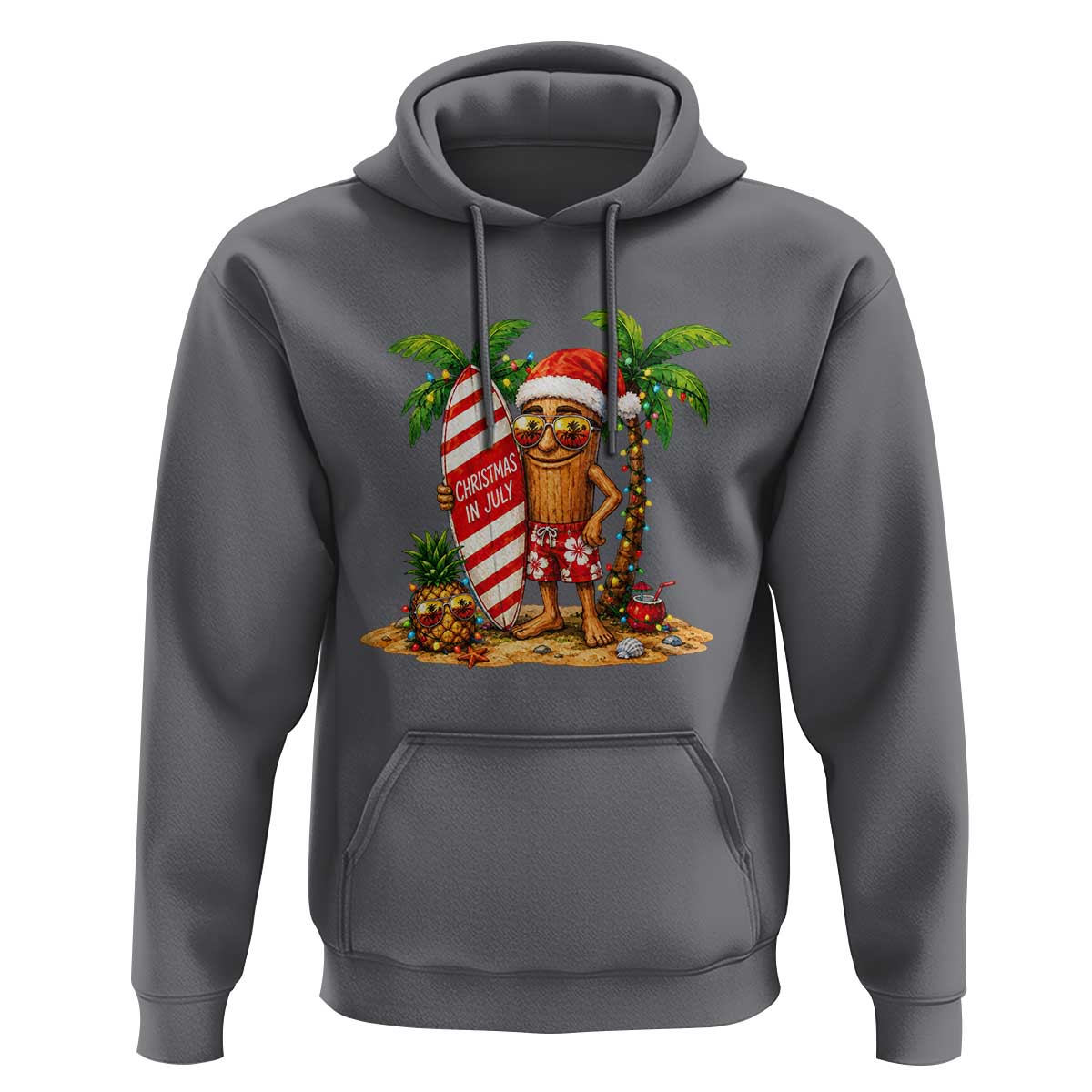 Funny Tung Tung Sahur Christmas In July Hoodie Beach Party Vacation