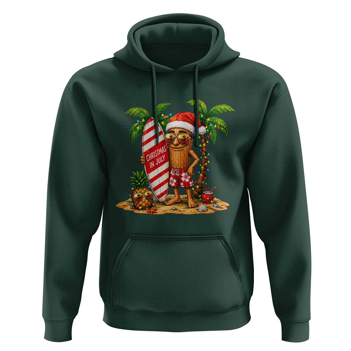 Funny Tung Tung Sahur Christmas In July Hoodie Beach Party Vacation