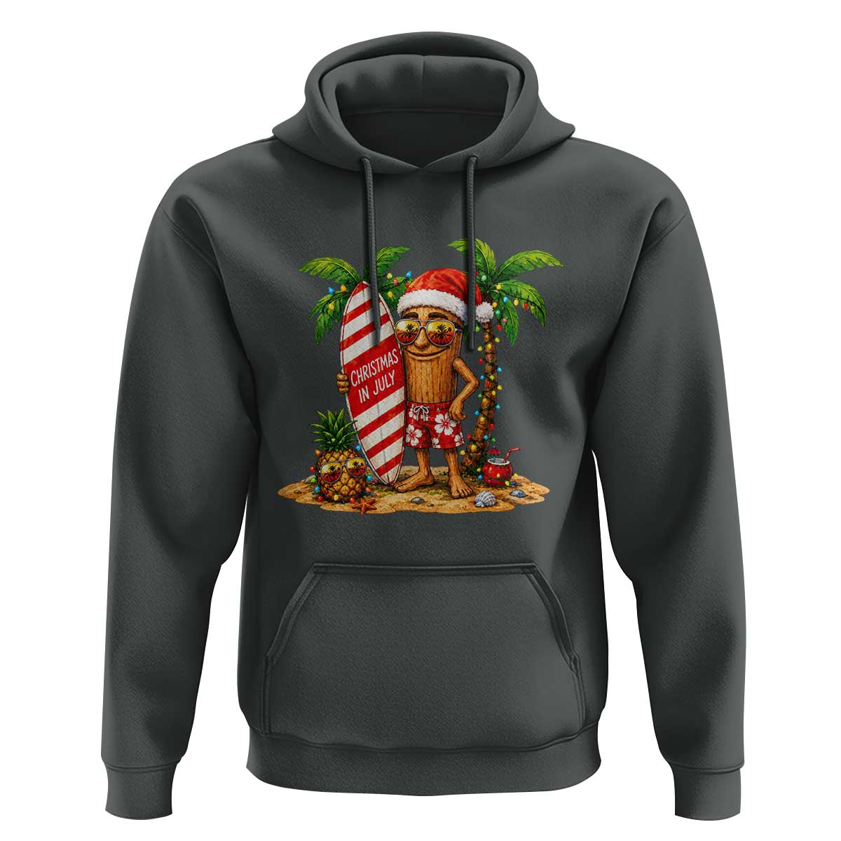 Funny Tung Tung Sahur Christmas In July Hoodie Beach Party Vacation