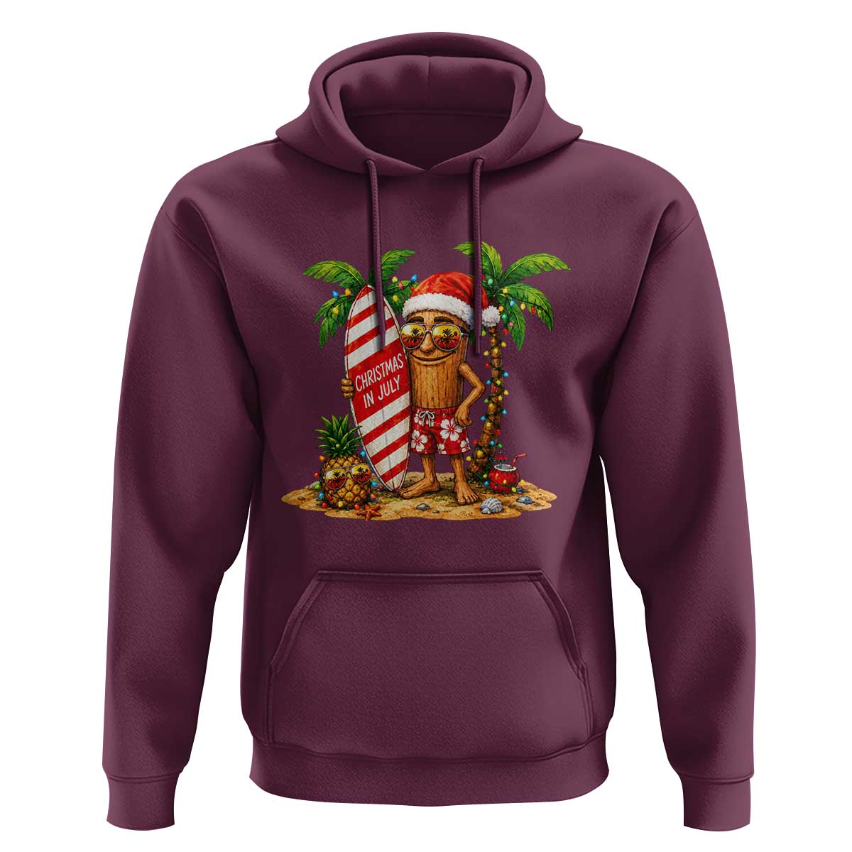Funny Tung Tung Sahur Christmas In July Hoodie Beach Party Vacation