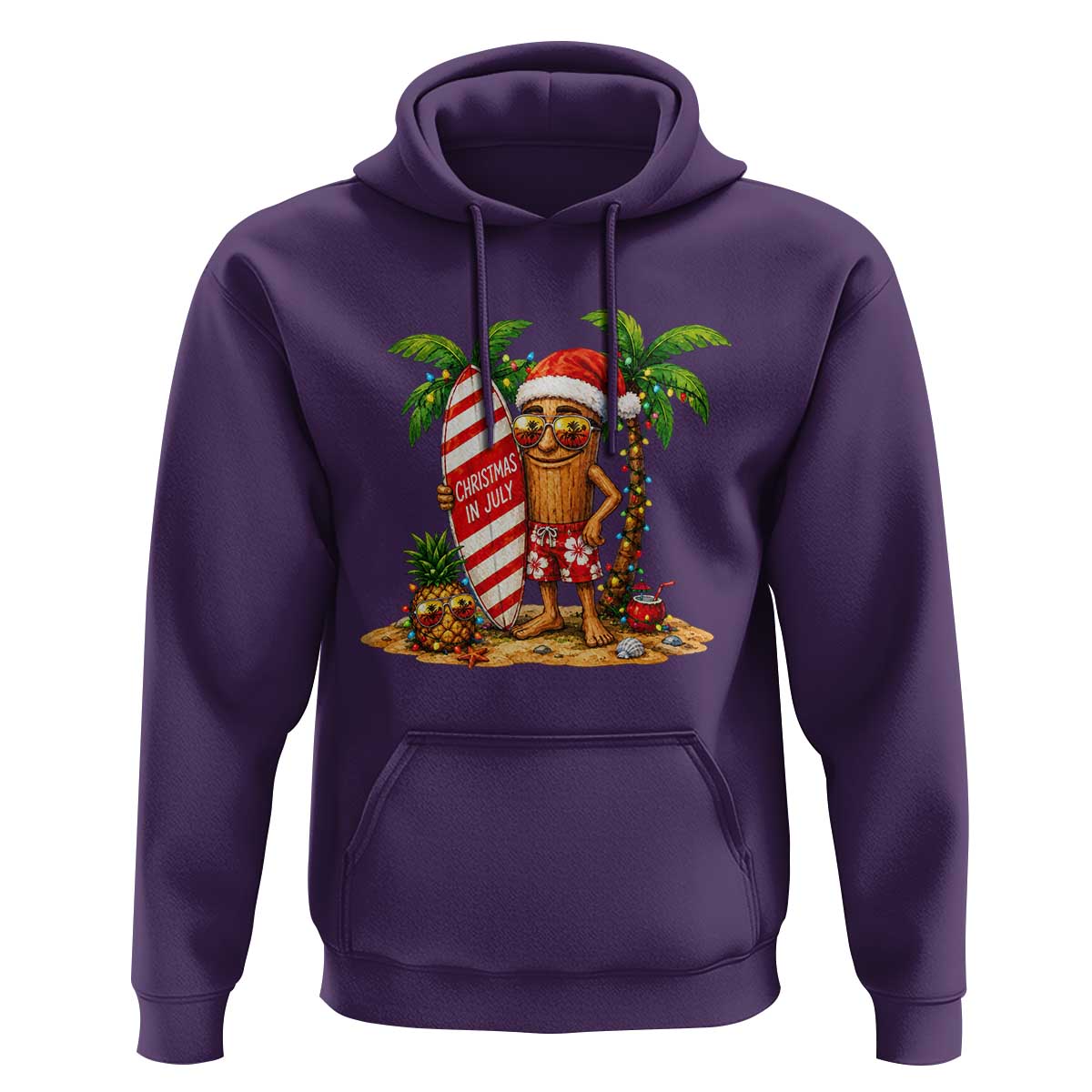 Funny Tung Tung Sahur Christmas In July Hoodie Beach Party Vacation
