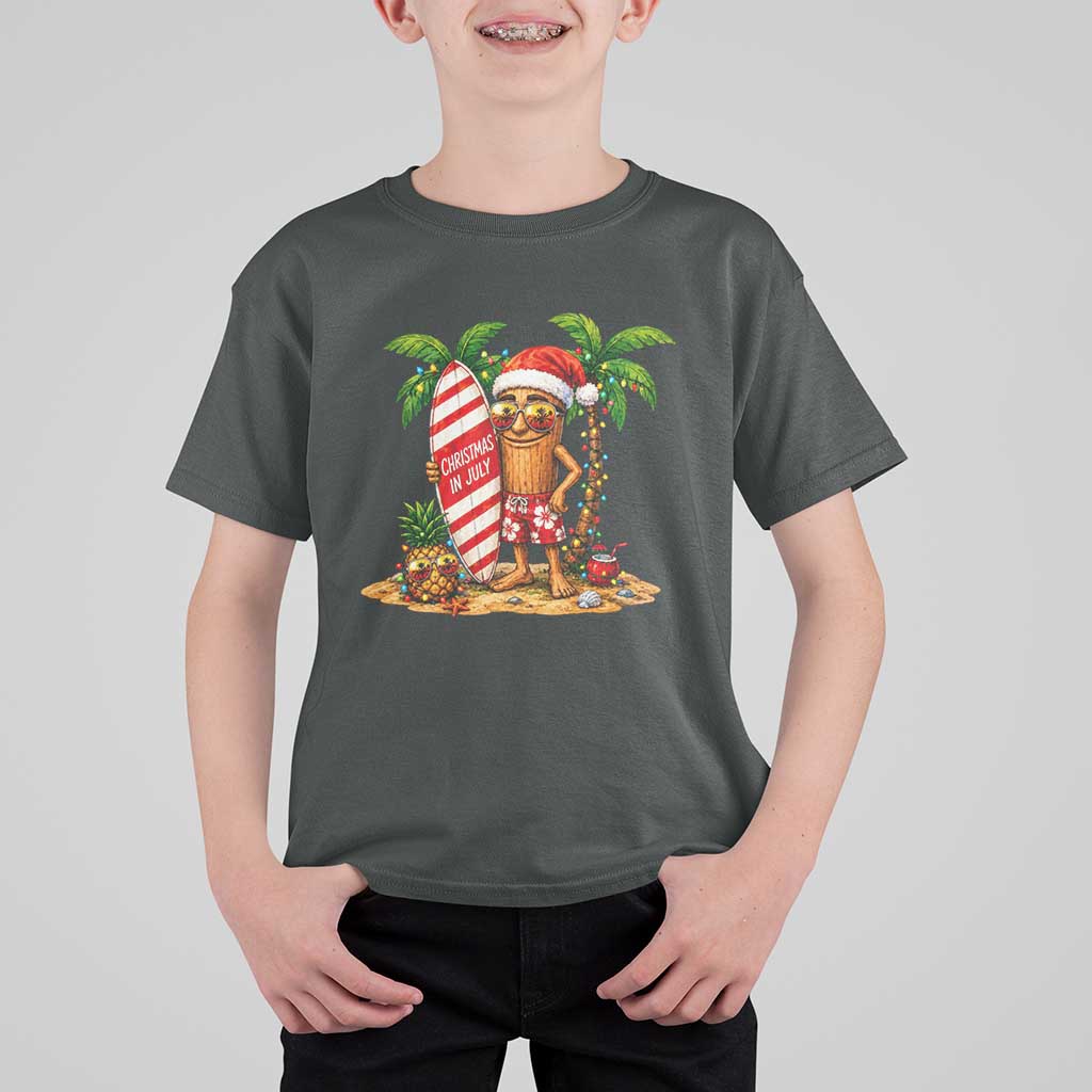 Funny Tung Tung Sahur Christmas In July T Shirt For Kid Beach Party Vacation
