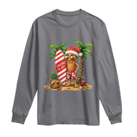 Funny Tung Tung Sahur Christmas In July Long Sleeve Shirt Beach Party Vacation