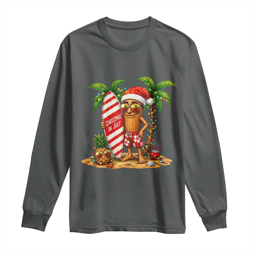 Funny Tung Tung Sahur Christmas In July Long Sleeve Shirt Beach Party Vacation