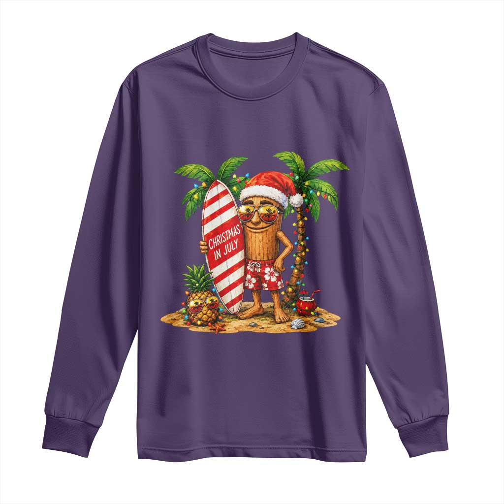 Funny Tung Tung Sahur Christmas In July Long Sleeve Shirt Beach Party Vacation