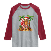 Funny Tung Tung Sahur Christmas In July Raglan Shirt Beach Party Vacation
