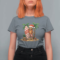 Funny Tung Tung Sahur Christmas In July T Shirt For Women Beach Party Vacation