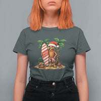 Funny Tung Tung Sahur Christmas In July T Shirt For Women Beach Party Vacation