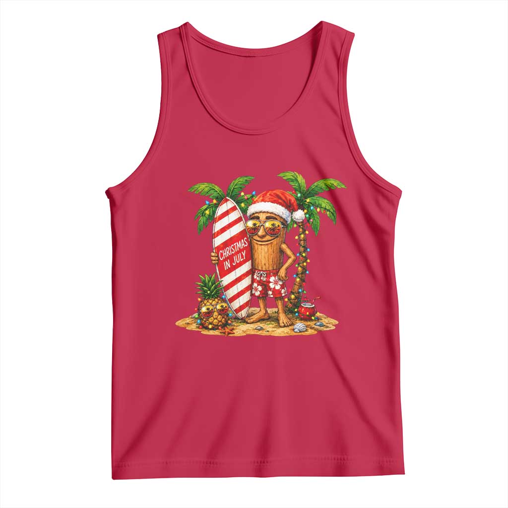 Funny Tung Tung Sahur Christmas In July Tank Top Beach Party Vacation