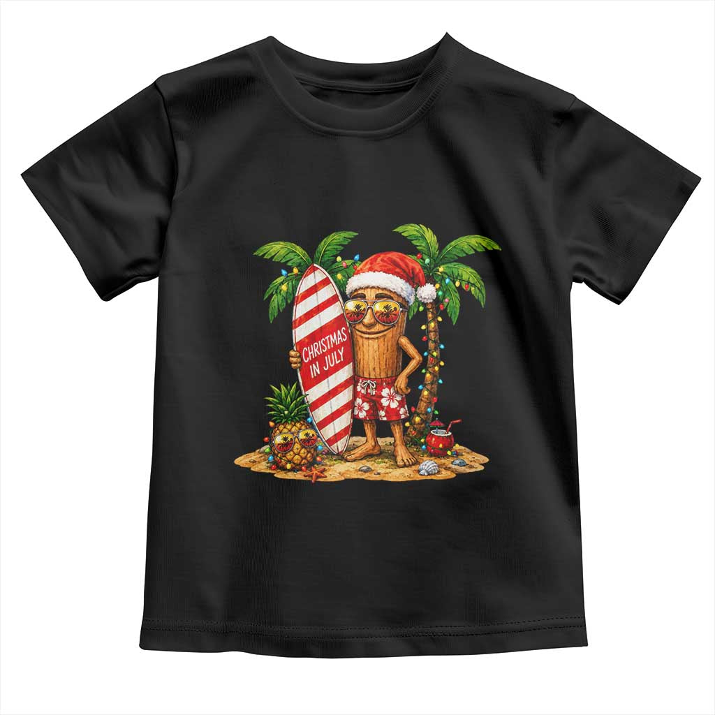 Funny Tung Tung Sahur Christmas In July Toddler T Shirt Beach Party Vacation