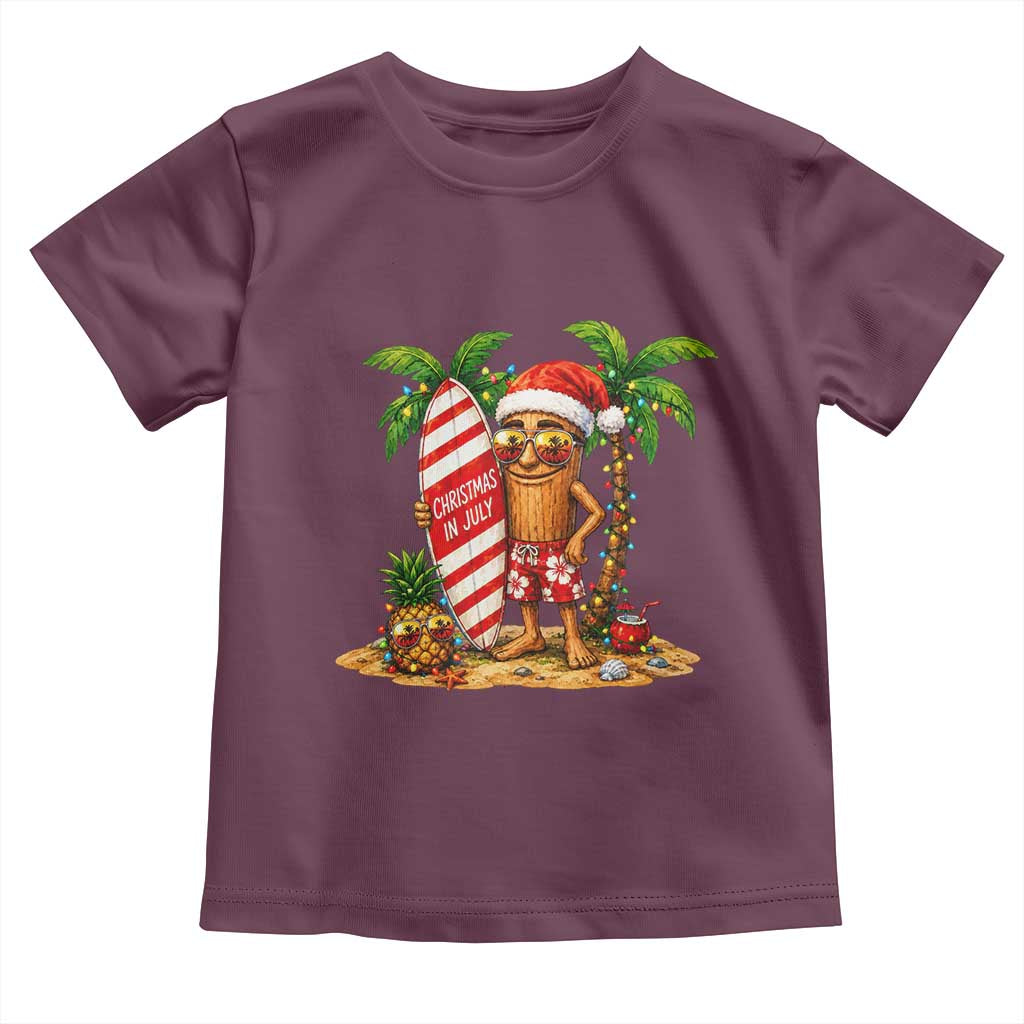 Funny Tung Tung Sahur Christmas In July Toddler T Shirt Beach Party Vacation