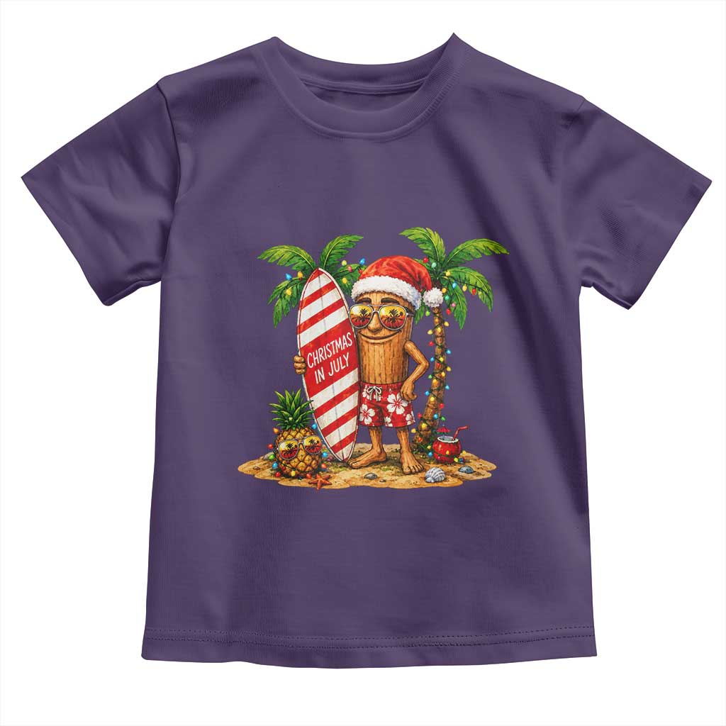 Funny Tung Tung Sahur Christmas In July Toddler T Shirt Beach Party Vacation
