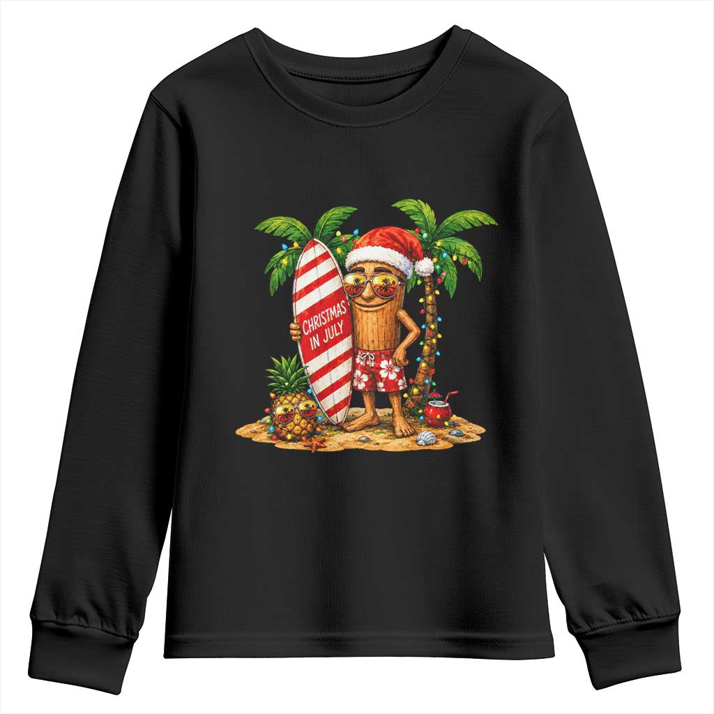 Funny Tung Tung Sahur Christmas In July Youth Sweatshirt Beach Party Vacation