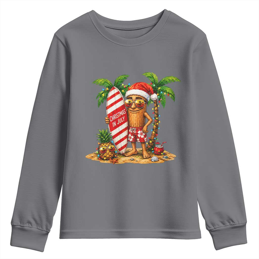 Funny Tung Tung Sahur Christmas In July Youth Sweatshirt Beach Party Vacation
