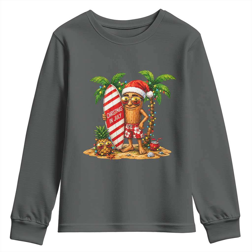 Funny Tung Tung Sahur Christmas In July Youth Sweatshirt Beach Party Vacation