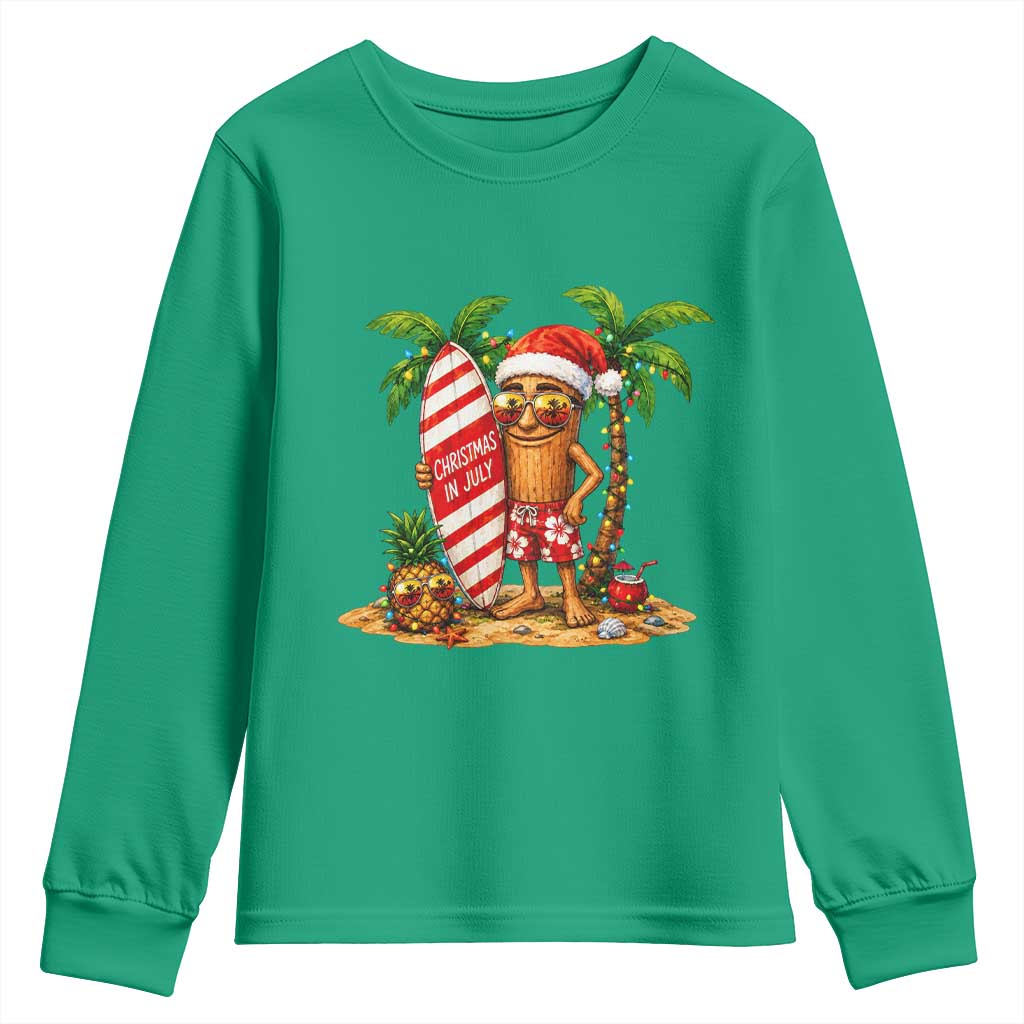 Funny Tung Tung Sahur Christmas In July Youth Sweatshirt Beach Party Vacation
