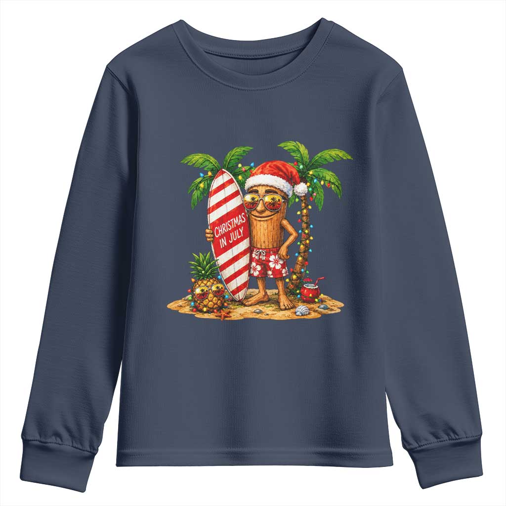 Funny Tung Tung Sahur Christmas In July Youth Sweatshirt Beach Party Vacation