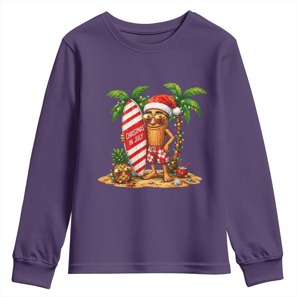 Funny Tung Tung Sahur Christmas In July Youth Sweatshirt Beach Party Vacation