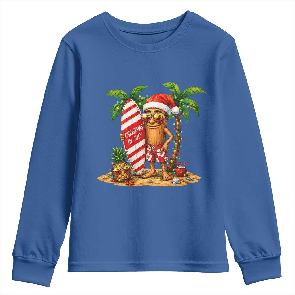 Funny Tung Tung Sahur Christmas In July Youth Sweatshirt Beach Party Vacation