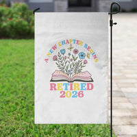 Women Retirement Life Garden Flag Retired 2026 A New Chapter Begins Floral Book