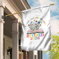 Women Retirement Life Garden Flag Retired 2026 A New Chapter Begins Floral Book