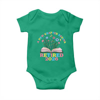 Women Retirement Life Baby Onesie Retired 2026 A New Chapter Begins Floral Book