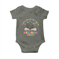 Women Retirement Life Baby Onesie Retired 2026 A New Chapter Begins Floral Book