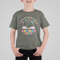 Women Retirement Life T Shirt For Kid Retired 2026 A New Chapter Begins Floral Book