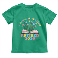 Women Retirement Life Toddler T Shirt Retired 2026 A New Chapter Begins Floral Book