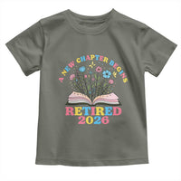 Women Retirement Life Toddler T Shirt Retired 2026 A New Chapter Begins Floral Book