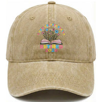 Women Retirement Life Washed Cotton Baseball Cap Retired 2026 A New Chapter Begins Floral Book
