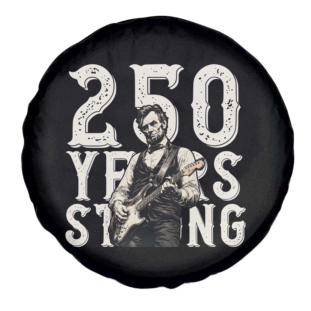 Vintage Abraham Lincoln Playing Guitar Spare Tire Cover 250 Years Strong