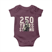 Vintage Abraham Lincoln Playing Guitar Baby Onesie 250 Years Strong