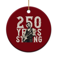 Vintage Abraham Lincoln Playing Guitar Ceramic Ornament 250 Years Strong