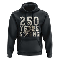 Vintage Abraham Lincoln Playing Guitar Hoodie 250 Years Strong