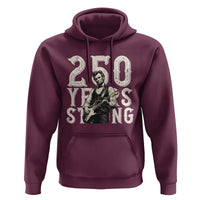 Vintage Abraham Lincoln Playing Guitar Hoodie 250 Years Strong