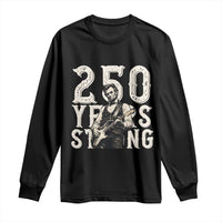 Vintage Abraham Lincoln Playing Guitar Long Sleeve Shirt 250 Years Strong