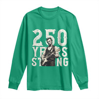 Vintage Abraham Lincoln Playing Guitar Long Sleeve Shirt 250 Years Strong