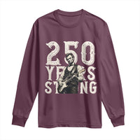 Vintage Abraham Lincoln Playing Guitar Long Sleeve Shirt 250 Years Strong