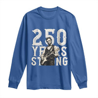 Vintage Abraham Lincoln Playing Guitar Long Sleeve Shirt 250 Years Strong