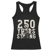 Vintage Abraham Lincoln Playing Guitar Racerback Tank Top 250 Years Strong