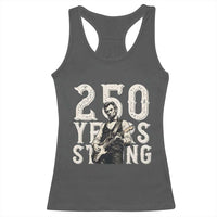 Vintage Abraham Lincoln Playing Guitar Racerback Tank Top 250 Years Strong
