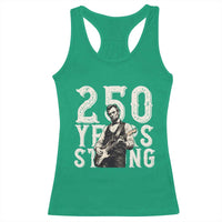 Vintage Abraham Lincoln Playing Guitar Racerback Tank Top 250 Years Strong