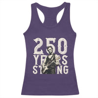 Vintage Abraham Lincoln Playing Guitar Racerback Tank Top 250 Years Strong