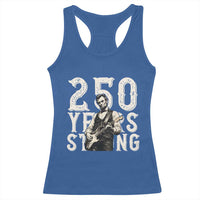 Vintage Abraham Lincoln Playing Guitar Racerback Tank Top 250 Years Strong