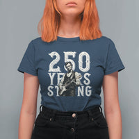 Vintage Abraham Lincoln Playing Guitar T Shirt For Women 250 Years Strong