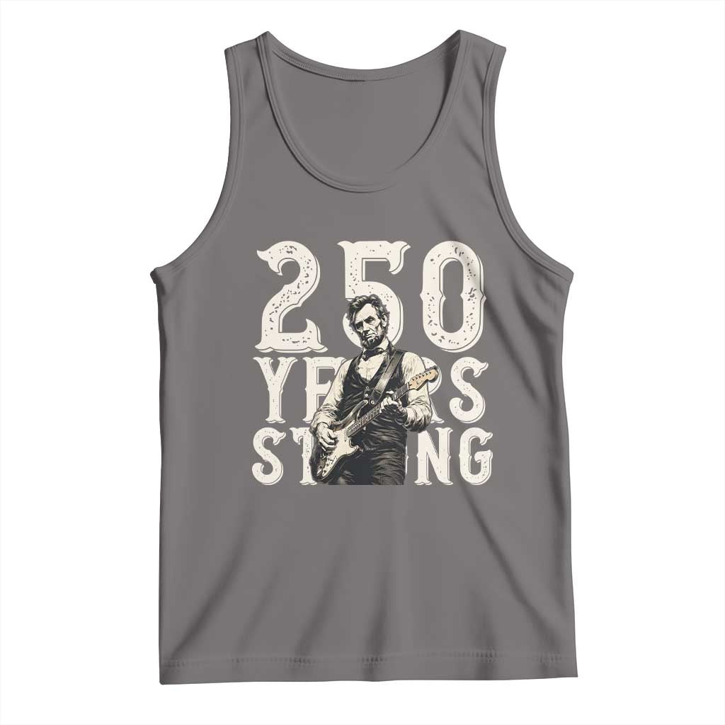 Vintage Abraham Lincoln Playing Guitar Tank Top 250 Years Strong
